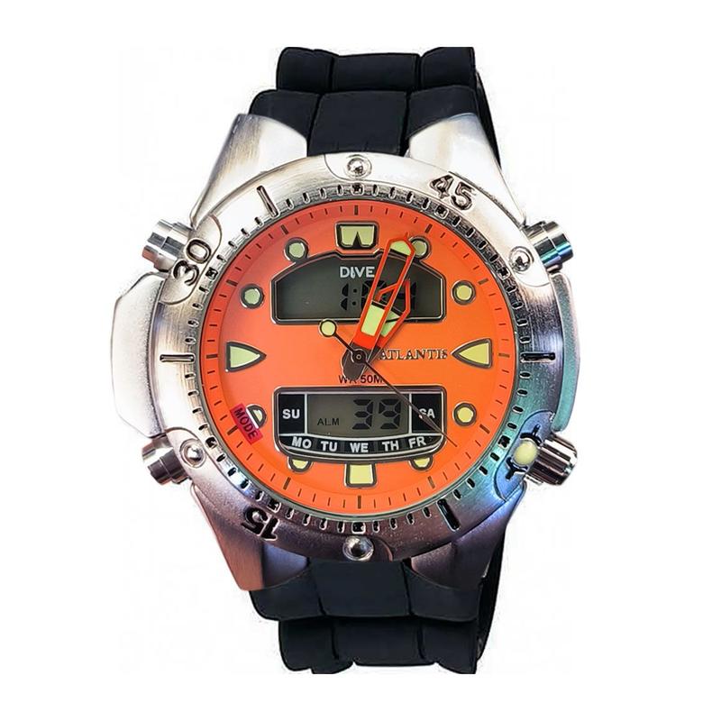 Relógio Masculino Digital Atlanti Aqualand G3154B Catraca